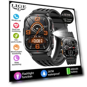 Умные часы с изогнутым экраном — Умные часы, LIGE