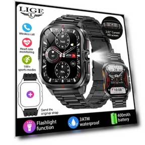 Умные часы с изогнутым экраном — Умные часы, LIGE