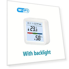 Датчик температуры и влажности с Wi-Fi и подсветкой — Комнатные термометры, EARUELETRIC