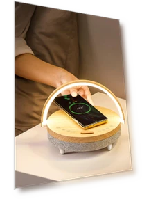 Прикроватная лампа 5-в-1 — Портативные колонки и док-станции, EZVALO