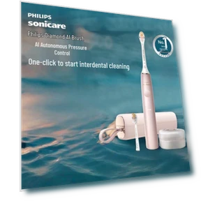 Электрическая зубная щетка с ультразвуковой технологией и искусственным интеллектом — Вращающиеся, Philips