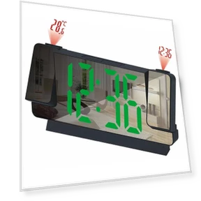 Бесшумный будильник с функцией повтора сигнала, большим дисплеем, умным цифровым светящимся экраном и... — Будильники и часы, HomeHarmony