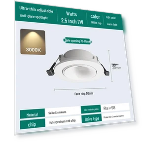 Ультратонкий антибликовый встраиваемый светильник с интеллектуальным затемнением и нейтральным светом — Встроенные светильники, Mijia