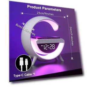 Умная лампа с динамиком и беспроводной зарядкой — Светодиодные, CrimsonCraft