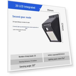 Уличный светильник для двора с голосовым управлением и датчиком движения на солнечной энергии — Прожекторы и охранное освещение, Chose One