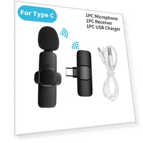 Петличный микрофон беспроводной с приемником и двумя микрофонами — Микрофоны, LIAESMART Home