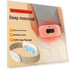 Умный многофункциональный массажер для поясницы и живота с подогревом и разминанием — Массажеры для спины, Hezheng