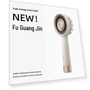 Умная массажная расческа для кожи головы с красной светотерапией — Массажеры для кожи головы, Breo