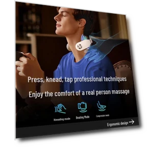 Умный массажер для шеи с подогревом и импульсным воздействием — Массажеры для спины, SKG