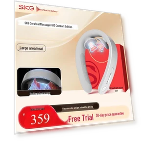 Умный массажер для шеи с импульсами и подогревом — Миостимуляторы, SKG