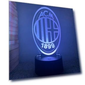 Светодиодный акриловый 3D ночник с сенсорным управлением — Черные светильники, ZestCasa