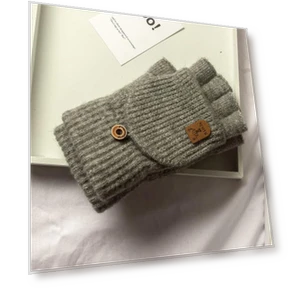 Вязаные перчатки без пальцев зимние утепленные — Перчатки, EMA