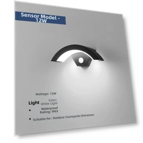 Наружный светодиодный настенный светильник с датчиком движения — Прожекторы и охранное освещение, Odeon Light