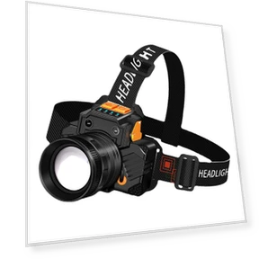 Перезаряжаемый налобный фонарь с датчиком управления — Фонарики, Borobinsky