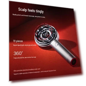 Умный водонепроницаемый массажер для кожи головы — Светотерапия, Breo