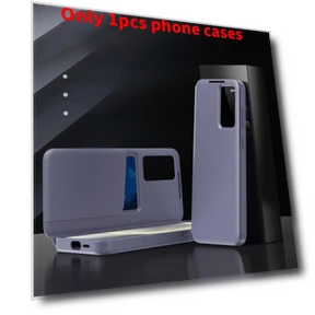 Умный кожаный чехол-книжка с окошком и слотом для карт для Samsung Galaxy S25 фиолетовый — Аксессуары для телефонов, TheDailyPress