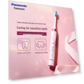 Умная звуковая электрическая зубная щетка — Вращающиеся, Panasonic