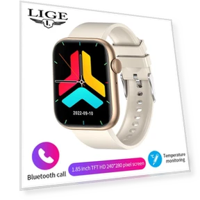 Смарт-часы с измерением температуры тела и вращающимися клавишами — Умные часы, LIGE