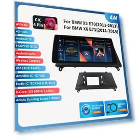 Автомагнитола с поддержкой CarPlay и Android Auto для BMW X5 E70/X6 E71 — Автомобильные навигаторы, OSSURET