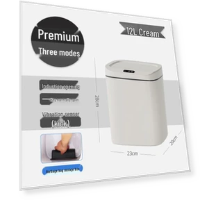 Умное индукционное мусорное ведро большой вместимости для кухни и ванной комнаты — Кухонные урны, 16Double8