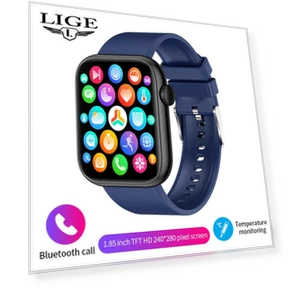 Смарт-часы с измерением температуры тела и вращающимися клавишами — Умные часы, LIGE