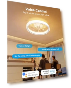 Умный потолочный вентилятор с подсветкой — Комплекты освещения для потолочных вентиляторов, Lumary