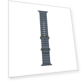 Умные часы, 49 мм, Natural Titanium Anchor Blue Ocean Band — Умные часы, Apple