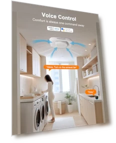 Умный вытяжной вентилятор для ванной с подсветкой — Комплекты освещения для потолочных вентиляторов, Lumary