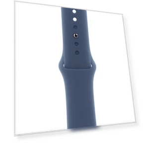 Смарт-часы SE 2024, 44 мм, алюминиевый корпус серебристого цвета, спортивный ремешок синего денима M/L — Умные часы, Apple