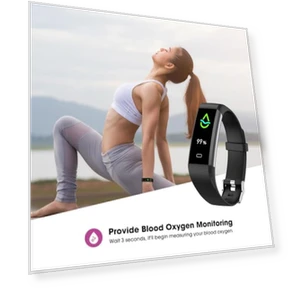 Фитнес-браслет с монитором сердечного ритма и уровня кислорода в крови — Умные часы, EURANS