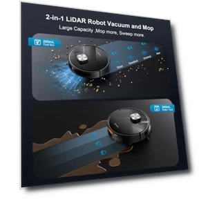 Робот-пылесос и швабра 3-в-1 с самоочисткой — Роботы-пылесосы, MAMNV