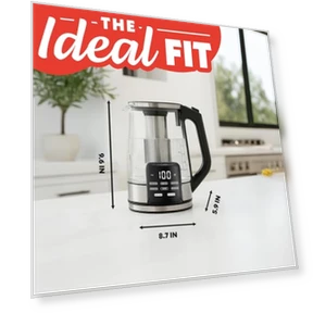 Электрический программируемый стеклянный чайник с контролем температуры — Чайники и чайные машины, Gourmia