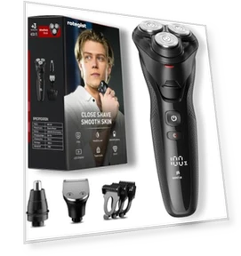 Беспроводная электрическая бритва для мужчин: 3-в-1 бритва для бороды, носа и бакенбардов — Триммеры для носа и ушей, rategist