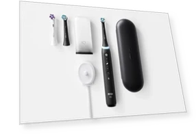 Заряжаемая электрическая зубная щётка с видимым датчиком давления, таймером на 2 минуты, 5 режимами чистки, 3 насадками,... — Сменные насадки для зубных щеток, Oral-B