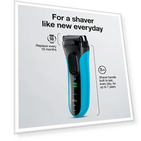 Электрическая бритва с триммером, перезаряжаемая, для влажного и сухого бритья — Фольгированные, Braun