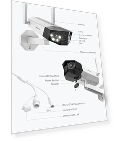 Wi-Fi камера безопасности для улицы с панорамным обзором 180° — Купольные камеры, Reolink
