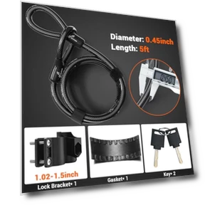 Велосипедный U-образный замок с тросом — U-образные замки, Sportneer