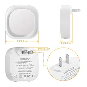 Ночник с датчиком освещенности, регулируемой яркостью и мягким светом, YUNLEX