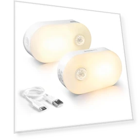 Перезаряжаемый ночник с датчиком движения, портативный мини-светильник с регулируемой яркостью — Ночники, Lyridz