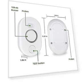 Датчик утечки воды с сигнализацией — Детекторы и сигнализации утечки воды, METAK