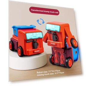 Инерционный строительный робот с трансформирующимся действием, игрушка для детей, красный самосвал — Конструкторы, GlimmerGuild