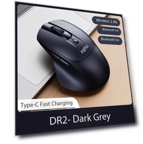 Беспроводная Bluetooth-мышь с тремя режимами бесшумной зарядки — Компьютерные мыши, Inphic