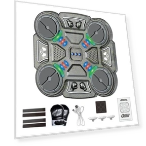 Музыкальный боксерский тренажер с Bluetooth, светодиодной подсветкой и 3 режимами скорости — Двусторонние груши, tongguang