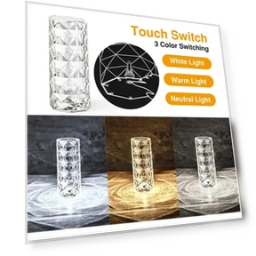 Настольная лампа с хрустальной розой — Настольные лампы, Lanzhong Home Decoration