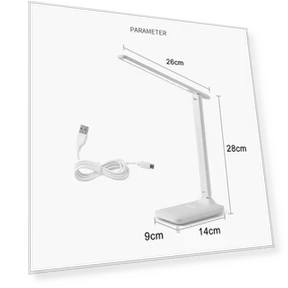 Настольная лампа с защитой глаз, сенсорным диммированием и зарядкой — Настольные лампы, KaiSai