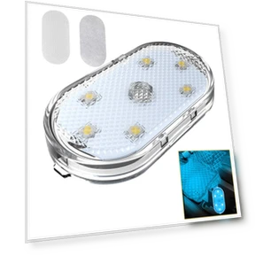 Магнитный сенсорный светодиодный автомобильный фонарь с многоцветной подсветкой салона — Подсветка, Motorgo