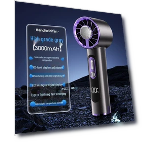 Портативный высокоскоростной ручной вентилятор с цифровым дисплеем — Персональные вентиляторы, 16Double8