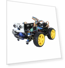 Комплект для сборки умной машинки с функцией следования по линии и ультразвуковым обнаружением препятствий — Платформы для роботов, HomeAssistant