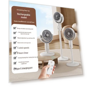 Умный колеблющийся напольный вентилятор с пультом — Пена, GadgetGrip