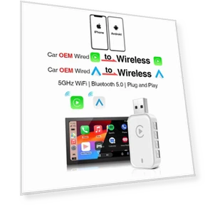 Беспроводной адаптер CarPlay и Android Auto для автомобиля — Автомагнитолы, Your Customized Mall